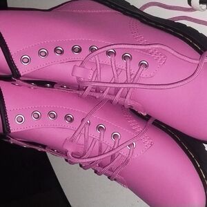 Dr. Martens Pink Lace Up Boots